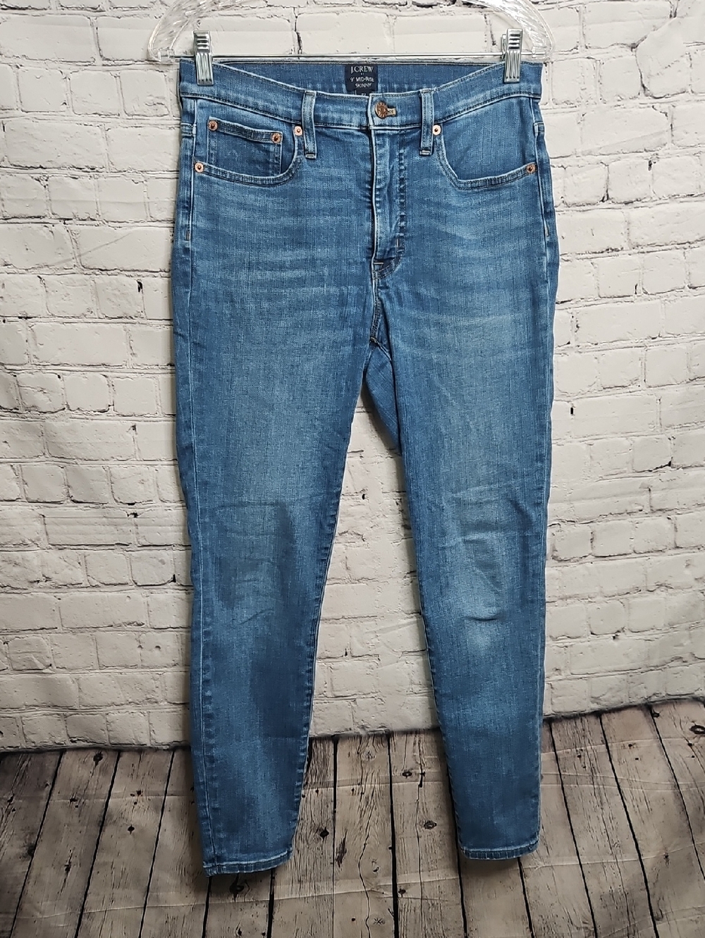J Crew womens 9 Inch Mid Rise Skinny jeans size 27 EUC